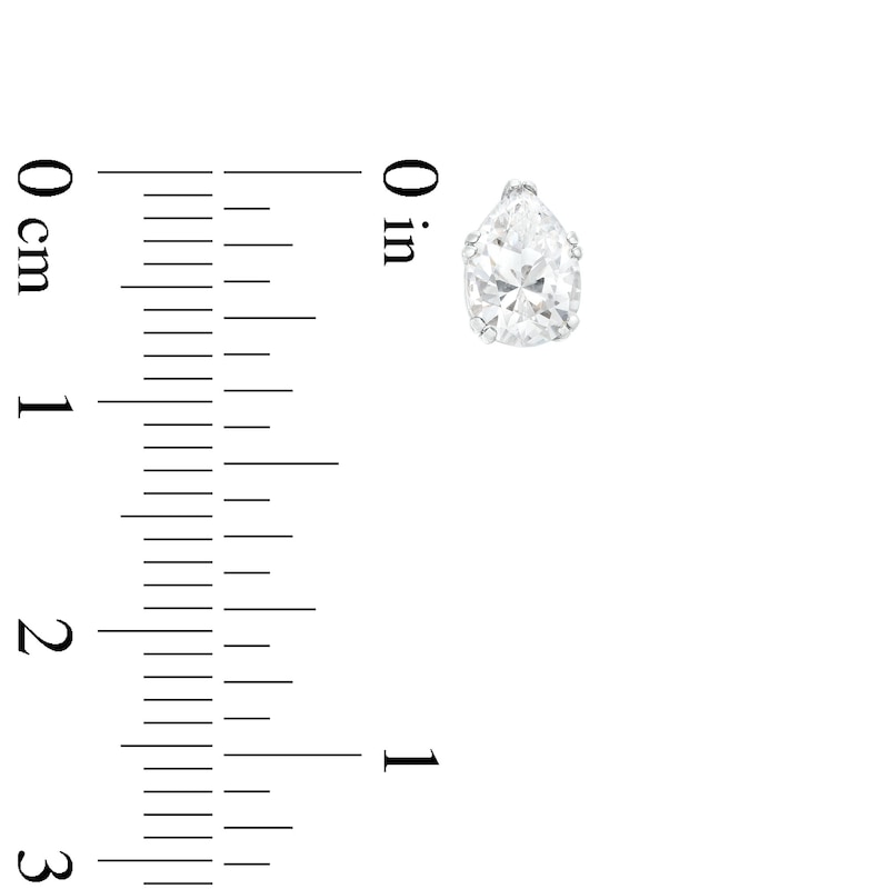 1 CT. T.W. Certified Pear-Shaped Lab-Created Diamond Solitaire Stud Earrings in 14K White Gold (F/SI2)