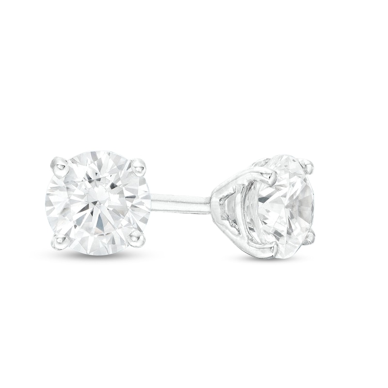 Main Image 1 of 3/4 CT. T.W. Certified Lab-Created Diamond Solitaire Stud Earrings in 14K White Gold (F/SI2)