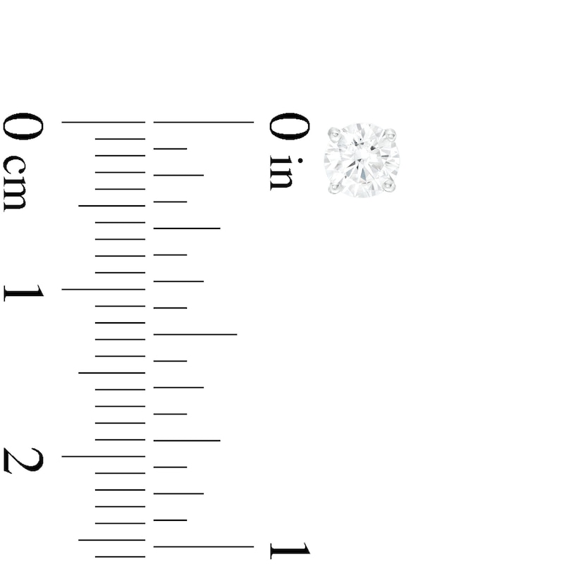 Main Image 3 of 3/4 CT. T.W. Certified Lab-Created Diamond Solitaire Stud Earrings in 14K White Gold (F/SI2)