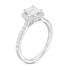 Thumbnail Image 3 of 1-1/3 CT. T.W. Certified Princess-Cut Lab-Created Diamond Cushion-Shaped Frame Engagement Ring in 14K White Gold (F/VS2)