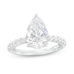 3-1/2 CT. T.W. Certified Pear-Shaped Lab-Created Diamond Engagement Ring in 14K White Gold (F/VS2)