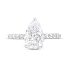 Thumbnail Image 4 of 3-1/2 CT. T.W. Certified Pear-Shaped Lab-Created Diamond Engagement Ring in 14K White Gold (F/VS2)