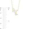 Thumbnail Image 3 of 1/8 CT. T.W. Diamond Double Butterfly Necklace in Sterling Silver with 18K Gold Plate