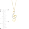 Thumbnail Image 3 of 1/10 CT. T.W. Diamond Treble Clef Pendant in Sterling Silver with 18K Gold Plate