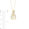 Thumbnail Image 3 of Diamond Accent Infinity Heart Pendant in Sterling Silver with 18K Gold Plate