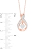 Thumbnail Image 2 of Diamond Accent Infinity Heart Pendant in Sterling Silver with 18K Rose Gold Plate