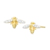 Thumbnail Image 1 of 1/10 CT. T.W. Diamond Bee Stud Earrings in Sterling Silver with 18K Gold Plate