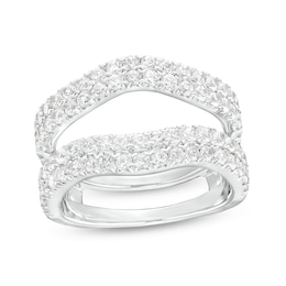 1-1/2 CT. T.W. Certified Lab-Created Diamond Contour Double Row Solitaire Enhancer in 14K White Gold (F/VS2)