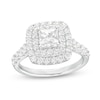 Thumbnail Image 1 of 1-3/4 CT. T.W. Certified Princess-Cut Lab-Created Diamond Double Frame Engagement Ring in 14K White Gold (F/VS2)