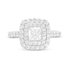 Thumbnail Image 4 of 1-3/4 CT. T.W. Certified Princess-Cut Lab-Created Diamond Double Frame Engagement Ring in 14K White Gold (F/VS2)