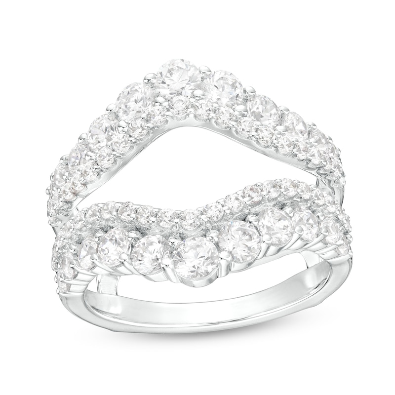 Main Image 1 of 2 CT. CT. T.W. Certified Lab-Created Diamond Contour Double Row Solitaire Enhancer in 14K White Gold (F/VS2)