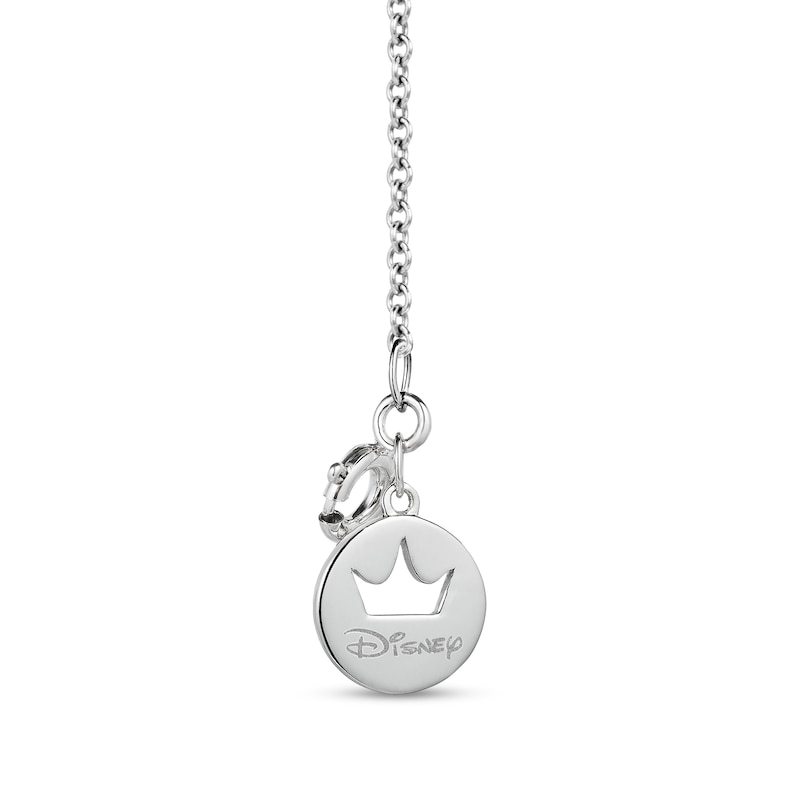 Main Image 2 of Enchanted Disney Cinderella 1/3 CT. T.W. Quad Princess-Cut Diamond Frame Twist Bail Pendant in Sterling Silver – 19&quot;