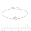 Thumbnail Image 3 of White Lab-Created Sapphire Libra Constellation Anklet in Sterling Silver - 10&quot;