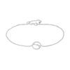 Thumbnail Image 1 of White Lab-Created Sapphire Aries Constellation Anklet in Sterling Silver - 10&quot;