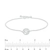 Thumbnail Image 3 of White Lab-Created Sapphire Gemini Constellation Anklet in Sterling Silver - 10&quot;