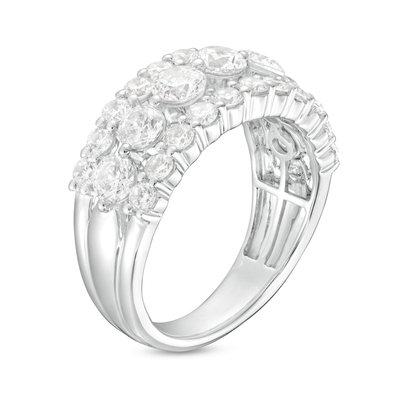 Main Image 3 of 2-1/2 CT. T.W. Certified Lab-Created Diamond Triple Row Anniversary Band in 14K White Gold (F/VS2)