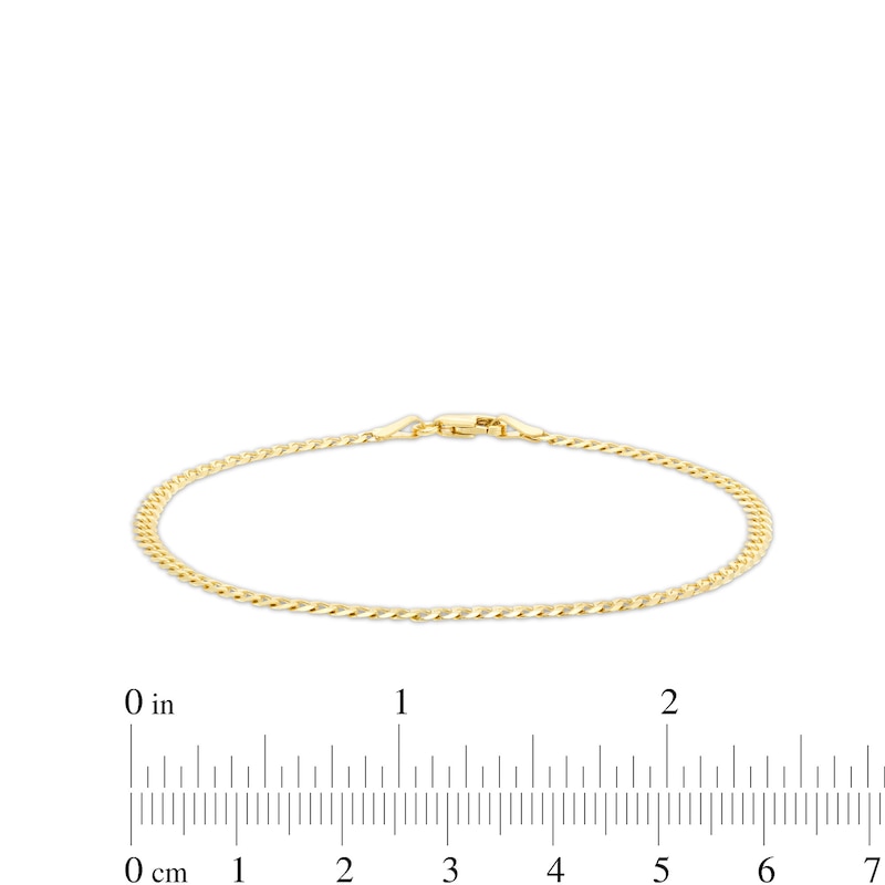 Main Image 4 of 2.7mm Curb Chain Bracelet in Solid 14K Gold - 7.5&quot;