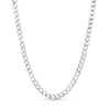 Thumbnail Image 1 of 4.3mm Diamond-Cut Curb Chain Necklace in Solid Sterling Silver  - 18&quot;