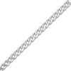 Thumbnail Image 0 of 4.3mm Diamond-Cut Curb Chain Bracelet in Solid Sterling Silver  - 7.5"