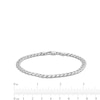 Thumbnail Image 3 of 4.3mm Diamond-Cut Curb Chain Bracelet in Solid Sterling Silver  - 7.5"