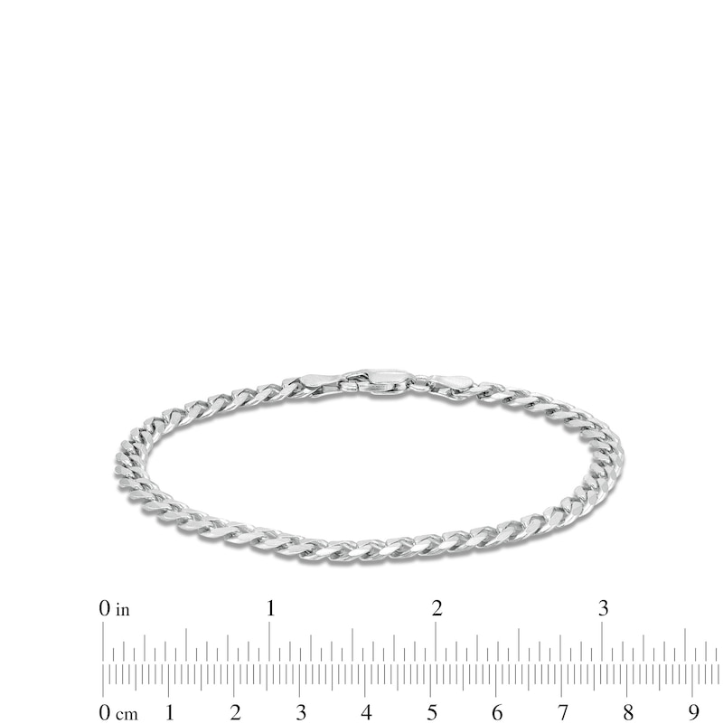 4.3mm Diamond-Cut Curb Chain Bracelet in Solid Sterling Silver  - 7.5"