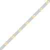 Thumbnail Image 1 of 2 CT. T.W. Diamond Alternating &quot;X&quot; Link Bracelet in 10K Two-Tone Gold – 7.25&quot;