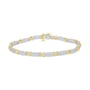 Thumbnail Image 2 of 2 CT. T.W. Diamond Alternating &quot;X&quot; Link Bracelet in 10K Two-Tone Gold – 7.25&quot;