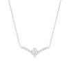 Thumbnail Image 1 of You're the One™ 1/3 CT. T.W. Certified Lab-Created Diamond Chevron Necklace in 14K White Gold (F/SI2) – 18.5&quot;