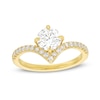 Thumbnail Image 1 of You're the One™ 1-1/5 CT. T.W. Certified Lab-Created Diamond Chevron Engagement Ring in 14K Gold (F/SI2)