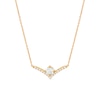 Thumbnail Image 1 of You're the One™ 5/8 CT. T.W. Certified Lab-Created Diamond Chevron Necklace in 14K Gold (F/SI2) – 18.5&quot;