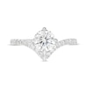 Thumbnail Image 5 of You're the One™ 1-1/5 CT. T.W. Certified Lab-Created Diamond Chevron Engagement Ring in 14K White Gold (F/SI2)