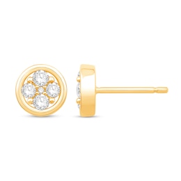 3/8 CT. T.W. Diamond Circle Stud Earrings in 14K Gold