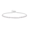 Thumbnail Image 1 of 1 CT. T.W. Diamond Bolo Bracelet in 14K White Gold - 9.5&quot;