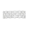 Thumbnail Image 4 of 2 CT. T.W. Certified Lab-Created Diamond Alternating Triple Row Anniversary Band in 14K White Gold (F/VS2)