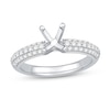 Thumbnail Image 1 of 1/2 CT. T.W. Diamond Triple Row Semi-Mount in 14K White Gold