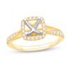 Thumbnail Image 1 of 3/8 CT. T.W. Diamond Cushion-Shaped Frame Semi-Mount in 14K Gold