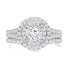 Thumbnail Image 2 of 1-1/2 CT. T.W. Diamond Double Frame Split Shank Bridal Set in 10K White Gold