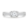 Thumbnail Image 2 of 1 CT. T.W. Diamond Collar Engagement Ring in 10K White Gold