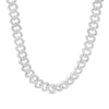 Thumbnail Image 0 of Men's 10 CT. T.W. Diamond Curb Chain Necklace in 10K White Gold – 22"