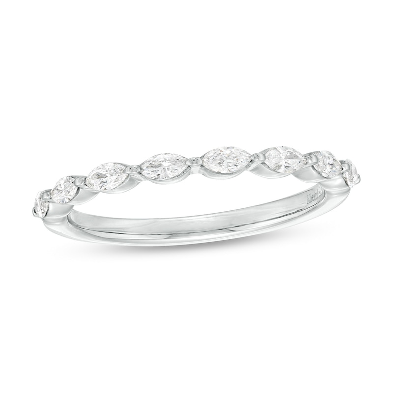 Main Image 1 of Kleinfeld® x Zales 1/2 CT. T.W. Certified Marquise Lab-Created Diamond Eight Stone Anniversary Band in Platinum (F/VS2)