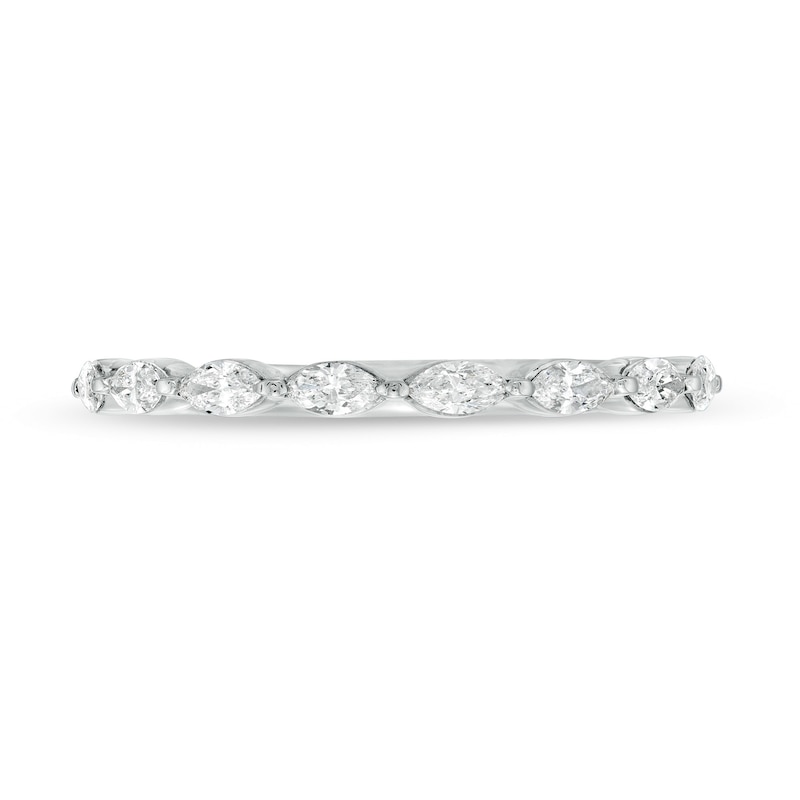 Main Image 4 of Kleinfeld® x Zales 1/2 CT. T.W. Certified Marquise Lab-Created Diamond Eight Stone Anniversary Band in Platinum (F/VS2)