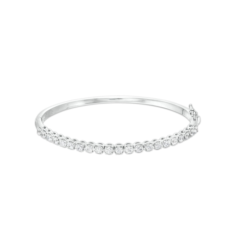 Main Image 1 of 2 CT. T.W. Certified Lab-Created Diamond Bangle in 14K White Gold (F/SI2) – 7.25&quot;