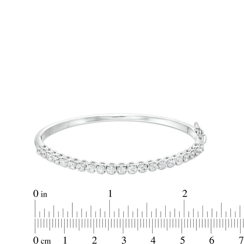 Main Image 3 of 2 CT. T.W. Certified Lab-Created Diamond Bangle in 14K White Gold (F/SI2) – 7.25&quot;