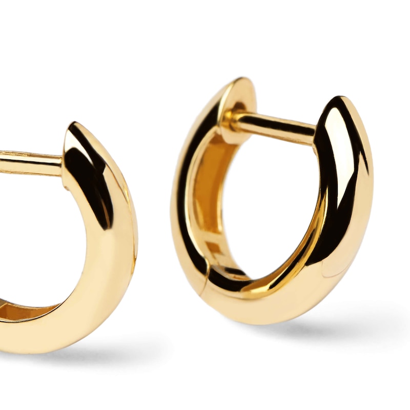 Bold Huggie Hoop Earrings in 14K Gold