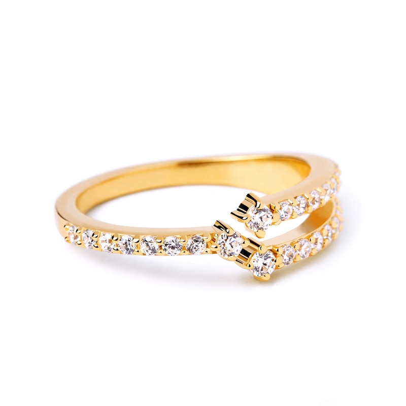 Main Image 1 of 3/8 CT. T.W. Lab-Created Diamond Trio Open Ring in 14K Gold