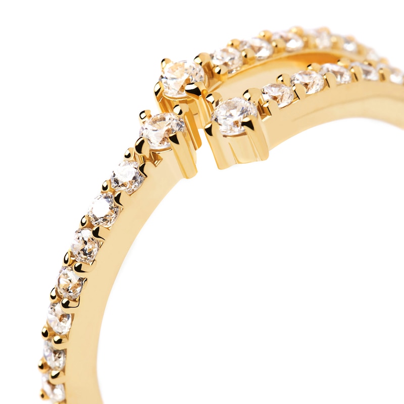 Main Image 5 of 3/8 CT. T.W. Lab-Created Diamond Trio Open Ring in 14K Gold