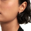 Thumbnail Image 3 of 1/2 CT. T.W. Lab-Created Diamond Scatter Open Hoop Earrings in 14K Gold