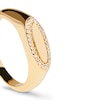 Thumbnail Image 4 of 1/10 CT. T.W. Lab-Created Diamond Frame Elongated Oval Ring in 14K Gold