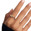 Thumbnail Image 6 of 1/10 CT. T.W. Lab-Created Diamond Frame Elongated Oval Ring in 14K Gold