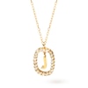 Thumbnail Image 0 of 1/4 CT. T.W. Lab-Created Diamond Open Frame "J" Initial Pendant in 14K Gold – 19.69"